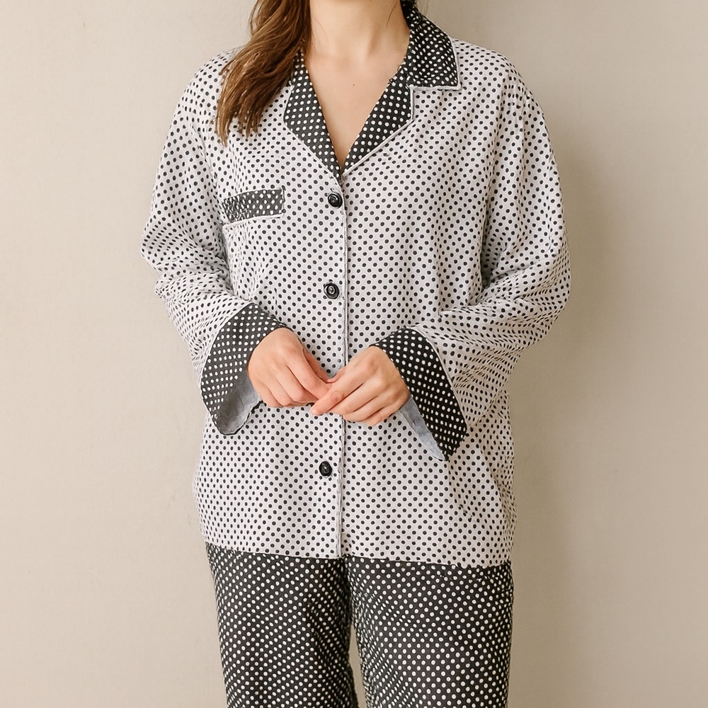 Amur Gianna Top Lisette Pants Polka Dot Pyjamas Set Size L-XL